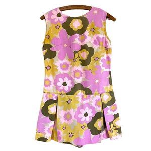 Vintage 1960’s Floral Romper Playsuit Dress